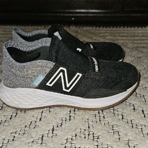 New Balance Kids Black and Gray Shoes